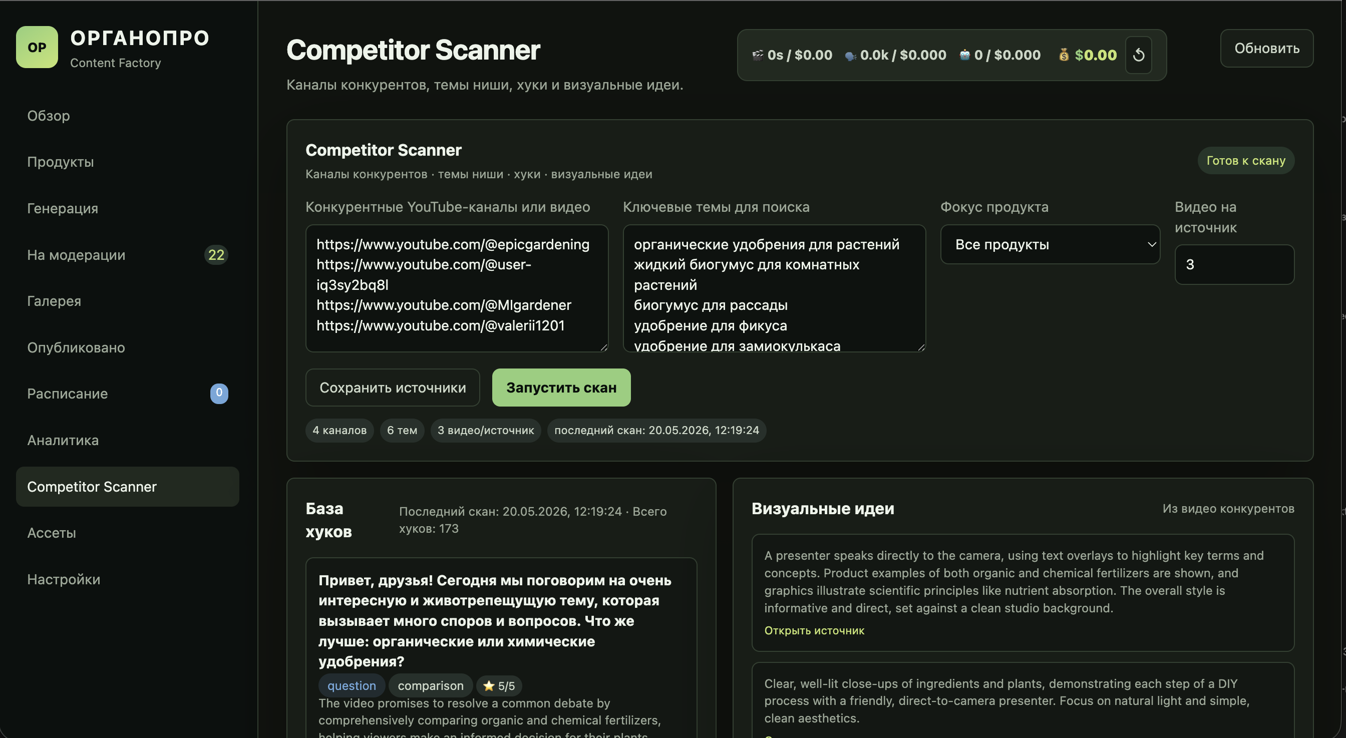 ОРГАНОПРО Competitor Scanner